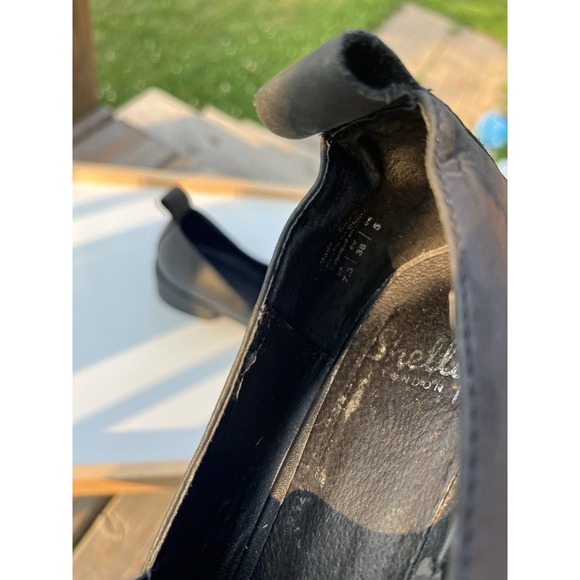 Shellys London Black Leather Flats Women's Size US7.5, EU38 - Picture 6 of 16